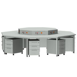 6-Eck-Werkbank/Gruppenarbeitsplatz