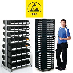 Treston ESD-Drehständer, ESD-Kleinteilemagazine, ...